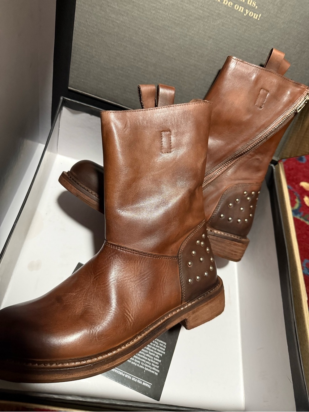Vintage foundry co brown boots size 7